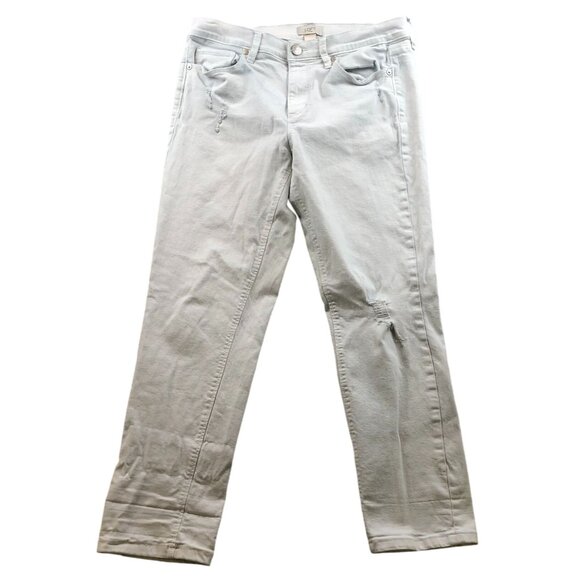 Loft Womens Jeans Size 6 Modern Denim Cropped Straight Casual Distressed Classic - Picture 1 of 16